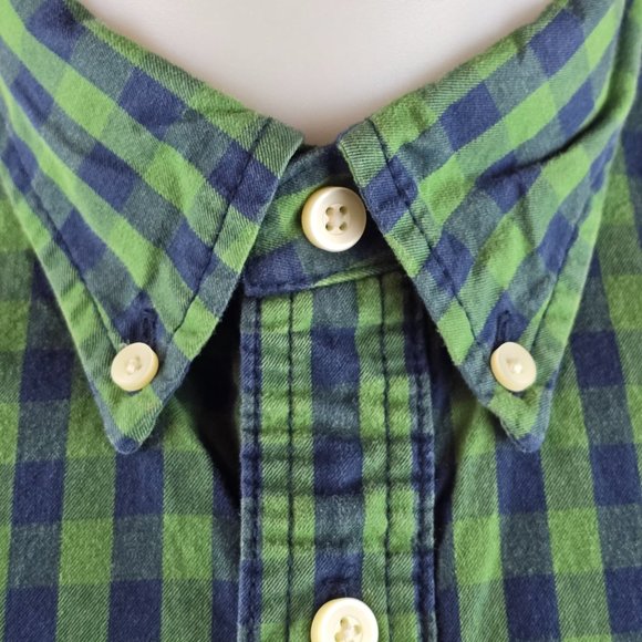 Abercrombie Fitch Shirt Mens Medium Blue Green Button Down Muscle Fit Preppy - Picture 3 of 9